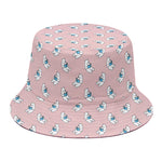 Polar Bear Reading Book Pattern Print Bucket Hat