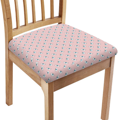 Polar Bear Reading Book Pattern Print Chair Cushion Cover
