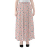 Polar Bear Reading Book Pattern Print Chiffon Maxi Skirt