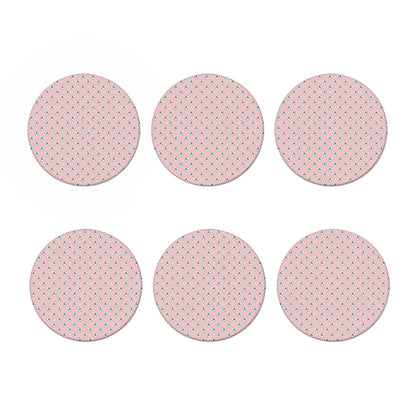 Polar Bear Reading Book Pattern Print Coaster Set