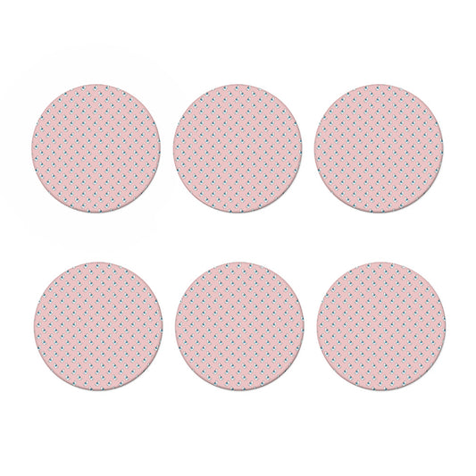 Polar Bear Reading Book Pattern Print Coaster Set