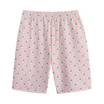 Polar Bear Reading Book Pattern Print Cotton Shorts