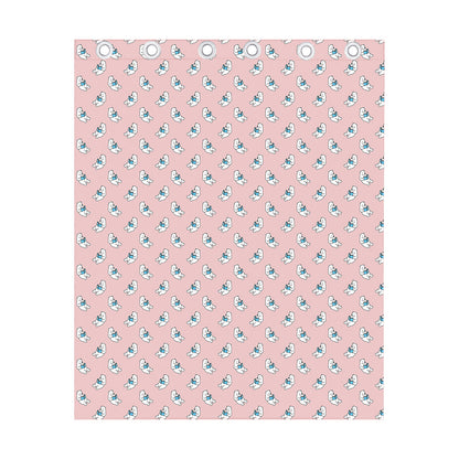 Polar Bear Reading Book Pattern Print Curtain