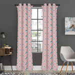 Polar Bear Reading Book Pattern Print Curtain
