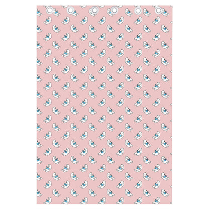 Polar Bear Reading Book Pattern Print Curtain