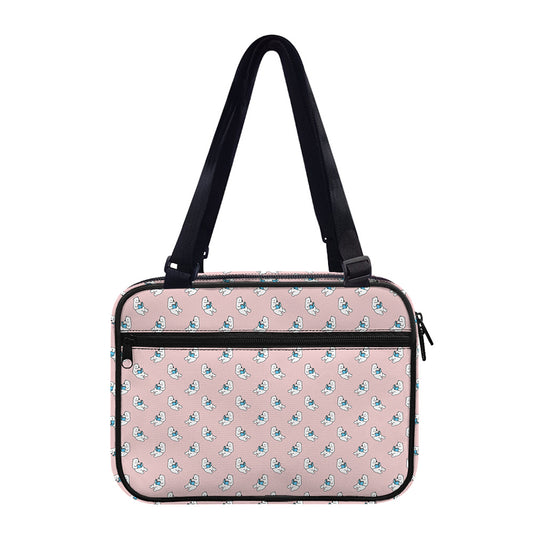 Polar Bear Reading Book Pattern Print Double Strap Bible Bag