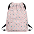 Polar Bear Reading Book Pattern Print Drawstring Backpack