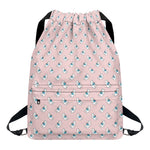 Polar Bear Reading Book Pattern Print Drawstring Backpack