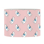 Polar Bear Reading Book Pattern Print Drum Lamp Shade