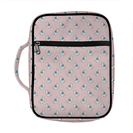 Polar Bear Reading Book Pattern Print Front Pocket Bible Bag