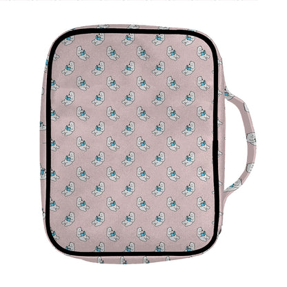 Polar Bear Reading Book Pattern Print Front Pocket Bible Bag