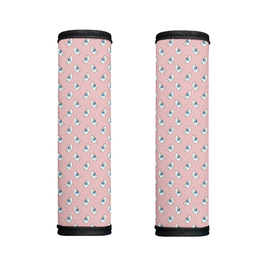 Polar Bear Reading Book Pattern Print Handle Covers