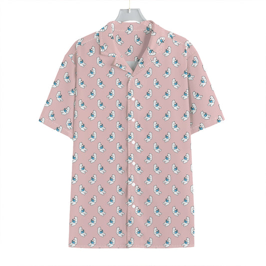 Polar Bear Reading Book Pattern Print Hawaiian Shirt