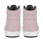 Polar Bear Reading Book Pattern Print High Top Leather Sneakers