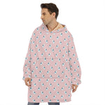 Polar Bear Reading Book Pattern Print Hoodie Blanket