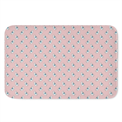 Polar Bear Reading Book Pattern Print Indoor Door Mat
