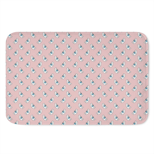 Polar Bear Reading Book Pattern Print Indoor Door Mat