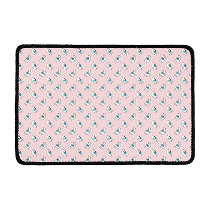 Polar Bear Reading Book Pattern Print Kitchen Mat