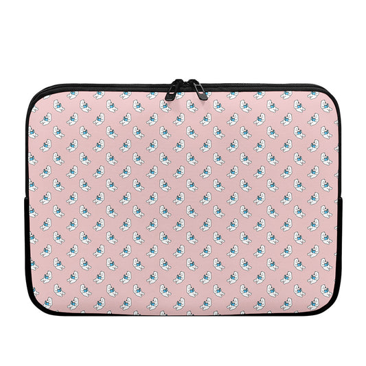 Polar Bear Reading Book Pattern Print Laptop Sleeve
