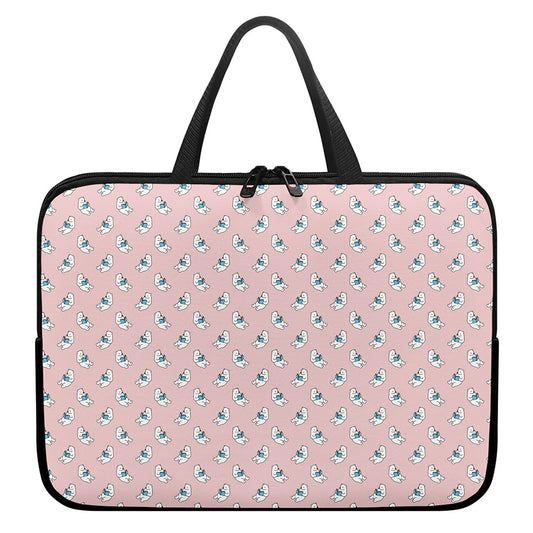 Polar Bear Reading Book Pattern Print Laptop Sleeve With Handle