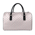 Polar Bear Reading Book Pattern Print Leather Duffel Bag