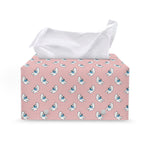 Polar Bear Reading Book Pattern Print Leather Tissue Box Cover