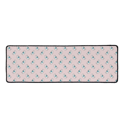 Polar Bear Reading Book Pattern Print Long Kitchen Mat