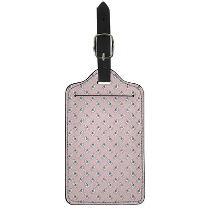 Polar Bear Reading Book Pattern Print Luggage Tag