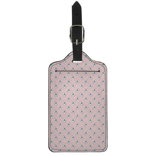 Polar Bear Reading Book Pattern Print Luggage Tag