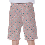 Polar Bear Reading Book Pattern Print Men's Beach Shorts