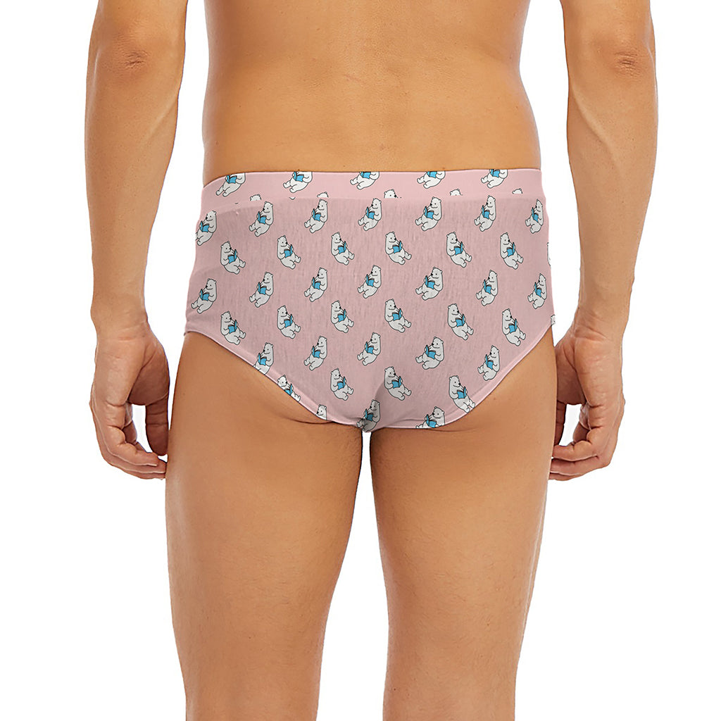 Polar Bear Reading Book Pattern Print Men's Briefs