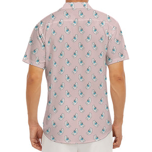 Polar Bear Reading Book Pattern Print Men's Deep V-Neck Shirt