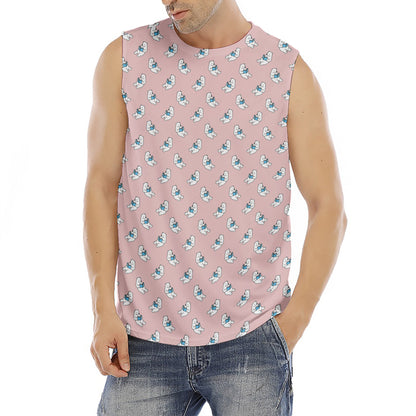 Polar Bear Reading Book Pattern Print Men's Fitness Tank Top