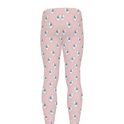 Polar Bear Reading Book Pattern Print Men's leggings