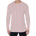 Polar Bear Reading Book Pattern Print Men's Long Sleeve T-Shirt