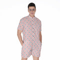 Polar Bear Reading Book Pattern Print Men's Romper
