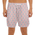 Polar Bear Reading Book Pattern Print Men's Split Running Shorts