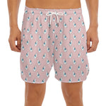 Polar Bear Reading Book Pattern Print Men's Split Running Shorts