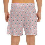 Polar Bear Reading Book Pattern Print Men's Split Running Shorts