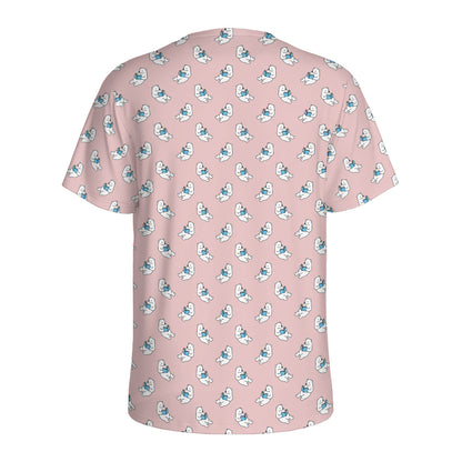 Polar Bear Reading Book Pattern Print Men's Sports T-Shirt
