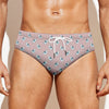 Polar Bear Reading Book Pattern Print Men's Swim Briefs