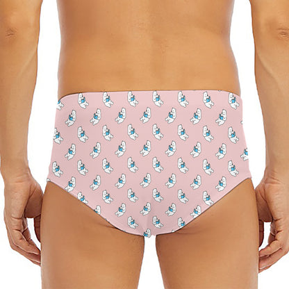 Polar Bear Reading Book Pattern Print Men's Triangle Swim Briefs