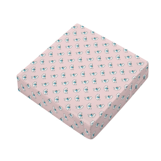 Polar Bear Reading Book Pattern Print Outdoor Seat Cushion Cover