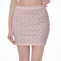 Polar Bear Reading Book Pattern Print Pencil Mini Skirt