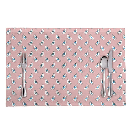 Polar Bear Reading Book Pattern Print Placemat