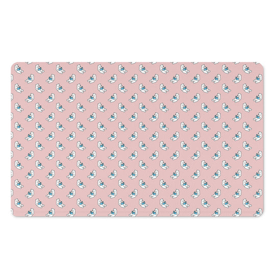 Polar Bear Reading Book Pattern Print Polyester Doormat