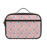 Polar Bear Reading Book Pattern Print Portable Lunch Bag