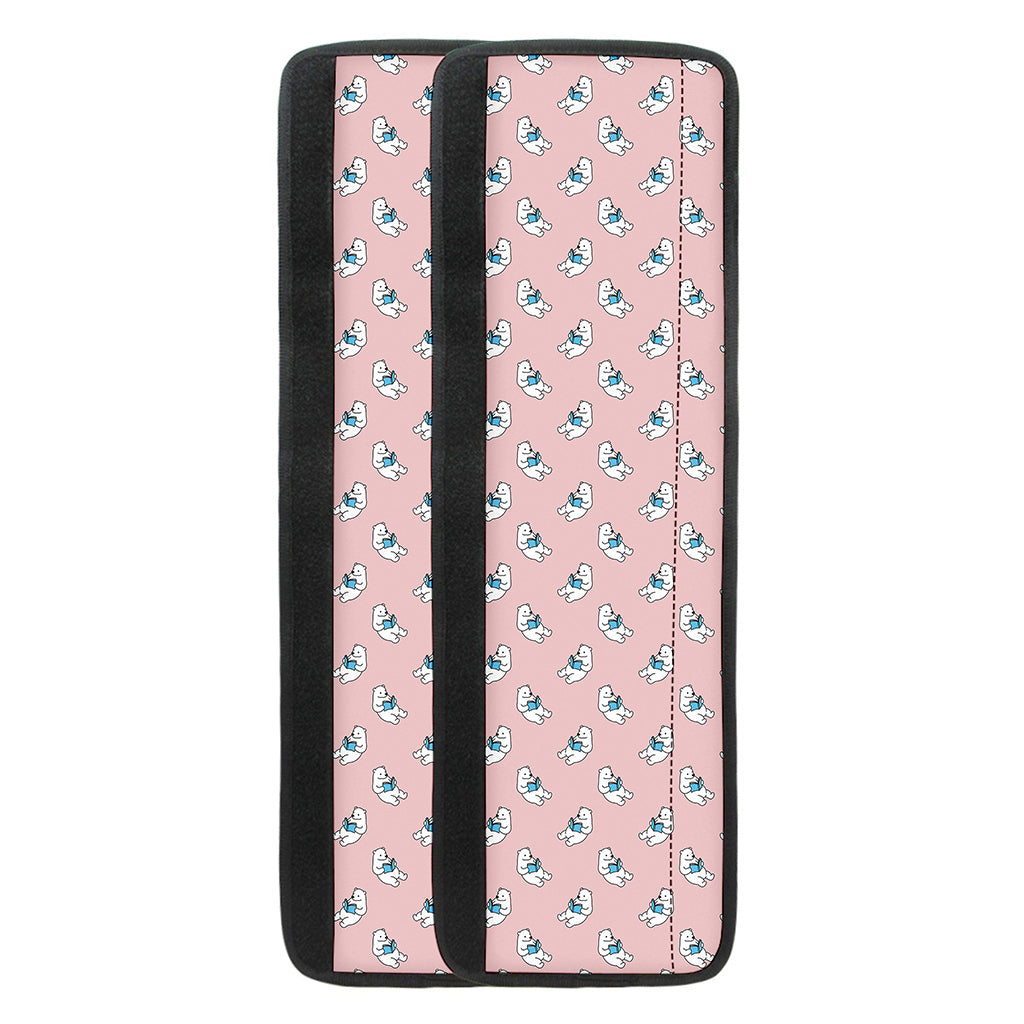 Polar Bear Reading Book Pattern Print Refrigerator Handle Covers