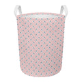 Polar Bear Reading Book Pattern Print Round Laundry Basket