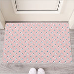Polar Bear Reading Book Pattern Print Rubber Doormat
